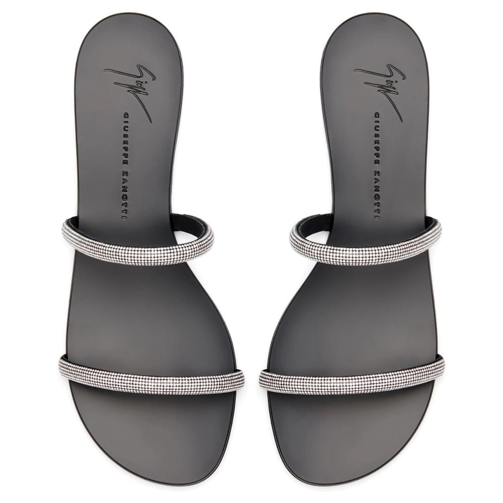 Giuseppe Zanotti Croisette Crystal-Embellished Flat Sandals EU 38 / US 7.5–8 | B